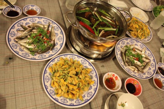 Nhưng đặc sản Đồng Tháp Lẩu cá linh bông điên điển